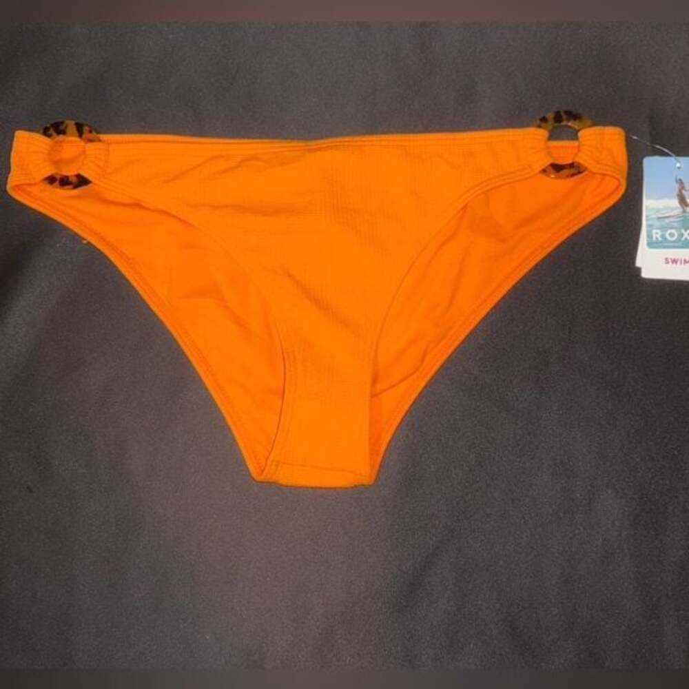 Roxy Vibrant Orange Bikini Bottom with Ring Detail